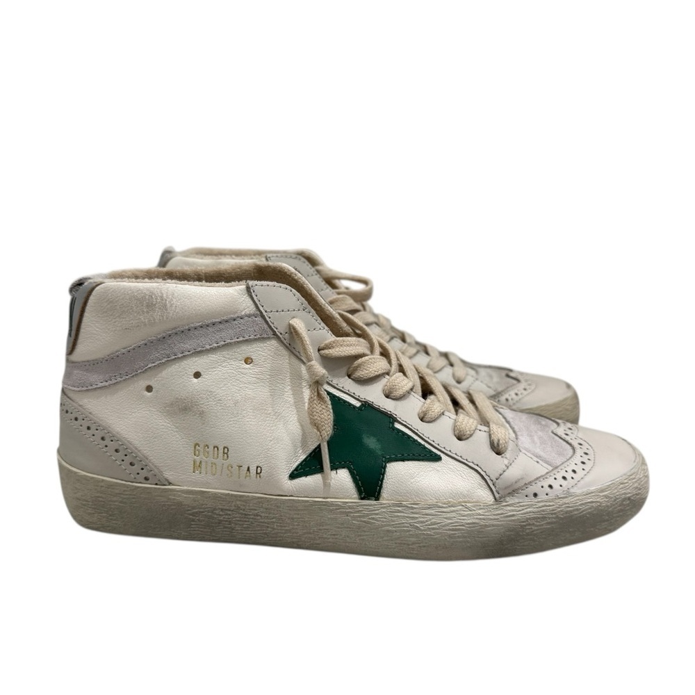 Golden Goose Women's Mid Star Cream Milky Green IT38/ US 8 NWT - Picture 6 of 12
